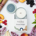 Nectar Delight Luxury Candle | 8oz Non-Toxic Soy Candle with Wooden Wick | Clean Burn